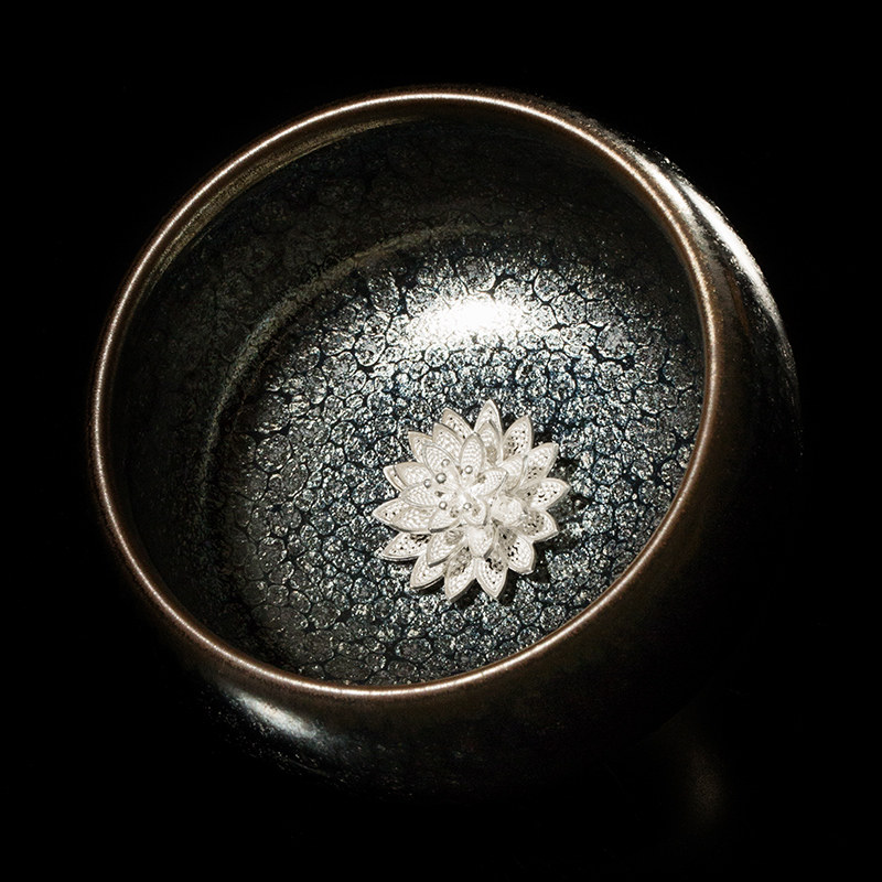 甲盏窑天目能量禅定杯磁吸工艺