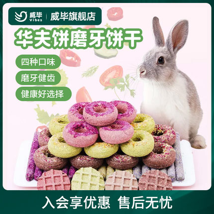宠物兔子荷兰猪龙猫仓鼠垂耳兔专用小零食草饼磨牙棒木瓜干水果味