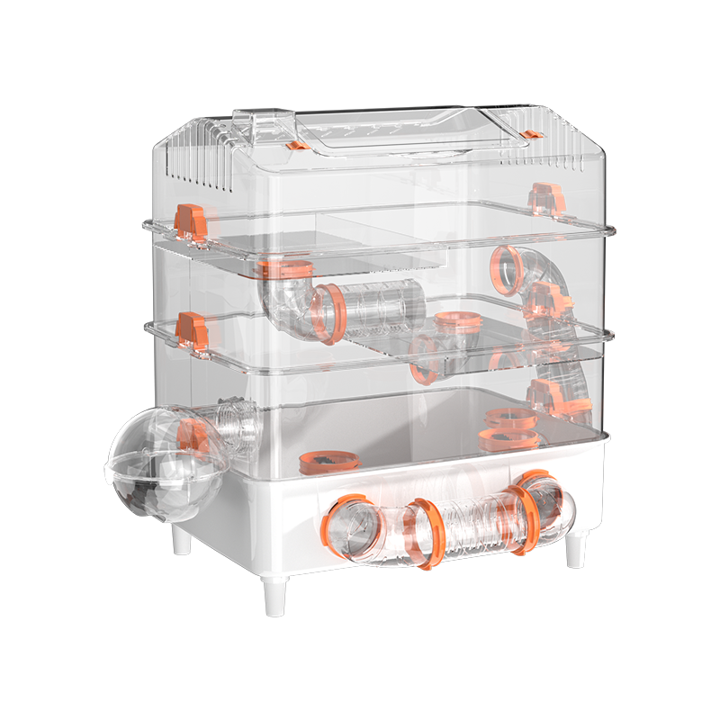 仓鼠笼子金丝熊专用超大空间豪华别墅二三层透明隧道笼房子用品