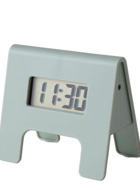 现货包邮宜家正品库邦闹钟表床头迷你绿色/亮蓝色/黑色小闹钟时钟