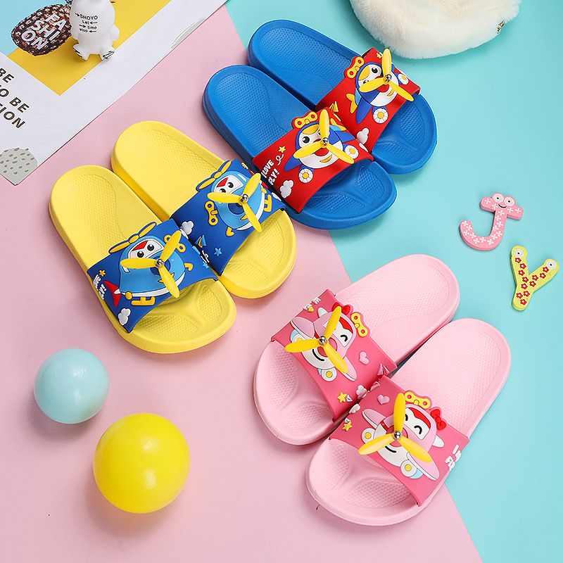 Super Fly Man với dép nam dép cartoon bé gái dành cho trẻ em cối xay gió mùa hè và dép đi trong nhà tắm chống trượt