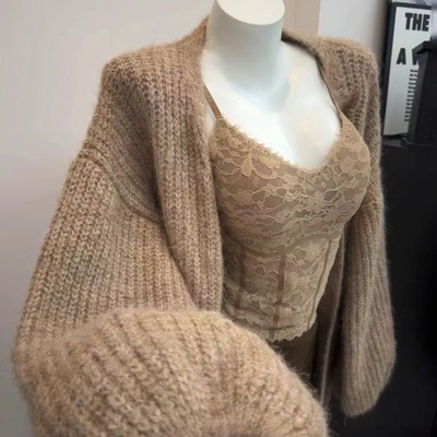 纯欲蕾丝辣妹带胸垫吊带背心女