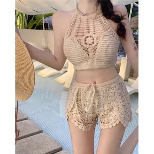 性感镂空吊带背心女设计感无袖 法式 带胸垫内衣美背文胸外穿上衣