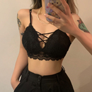 蕾丝抹胸内衣女性感内搭聚拢文胸交叉美背裹胸小吊带背心打底上衣