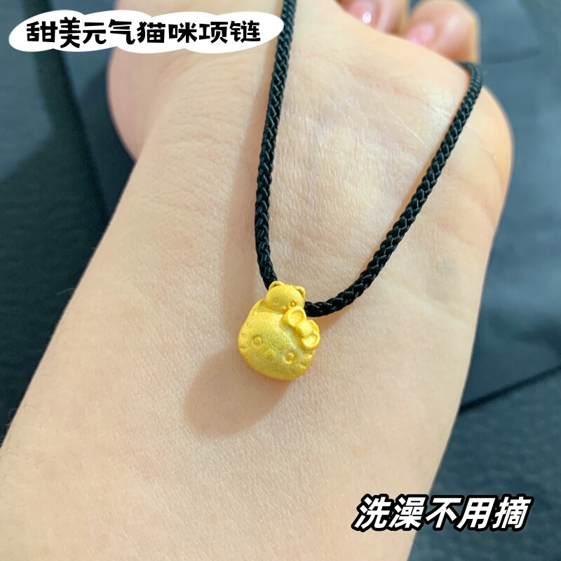 越南沙金女KT猫项链久不掉色