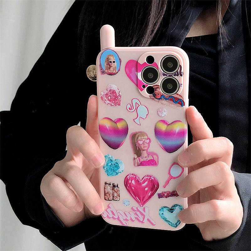 芭比娃娃大哥大造型适用iPhone14pro max苹果13手机