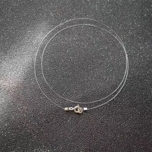 925纯银半透明透明隐形鱼线项链配件DIY锁骨链手链饰品手作