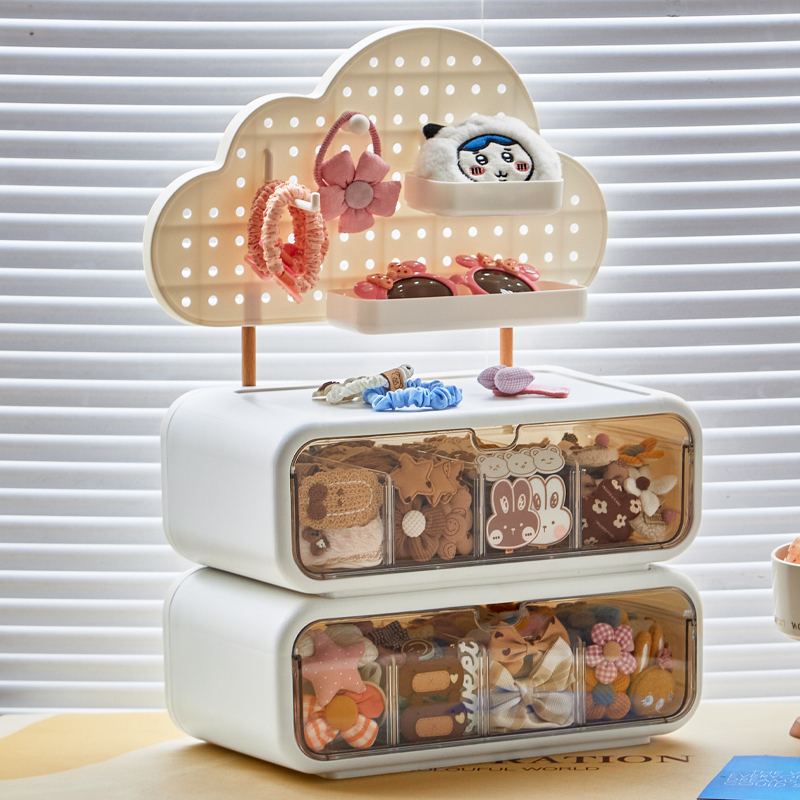 创意洞洞板！儿童发饰收纳盒女生