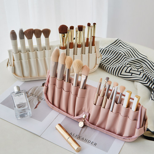 可立式化妆刷收纳包便携旅行新款防水可折叠眼影刷包粉刷袋大容量