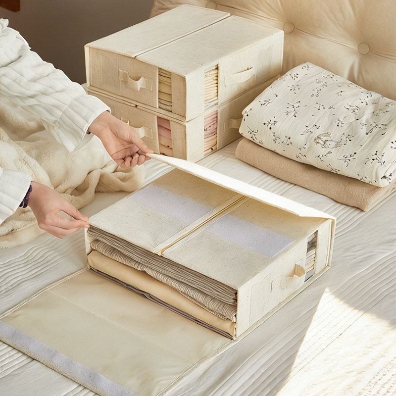 床上四件套收纳盒布艺可折叠换季床品床单衣服专用收纳袋整理神器