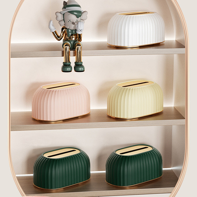 弹簧纸巾盒轻奢高级感客厅茶几创意抽纸盒桌面家用餐桌餐巾纸盒子