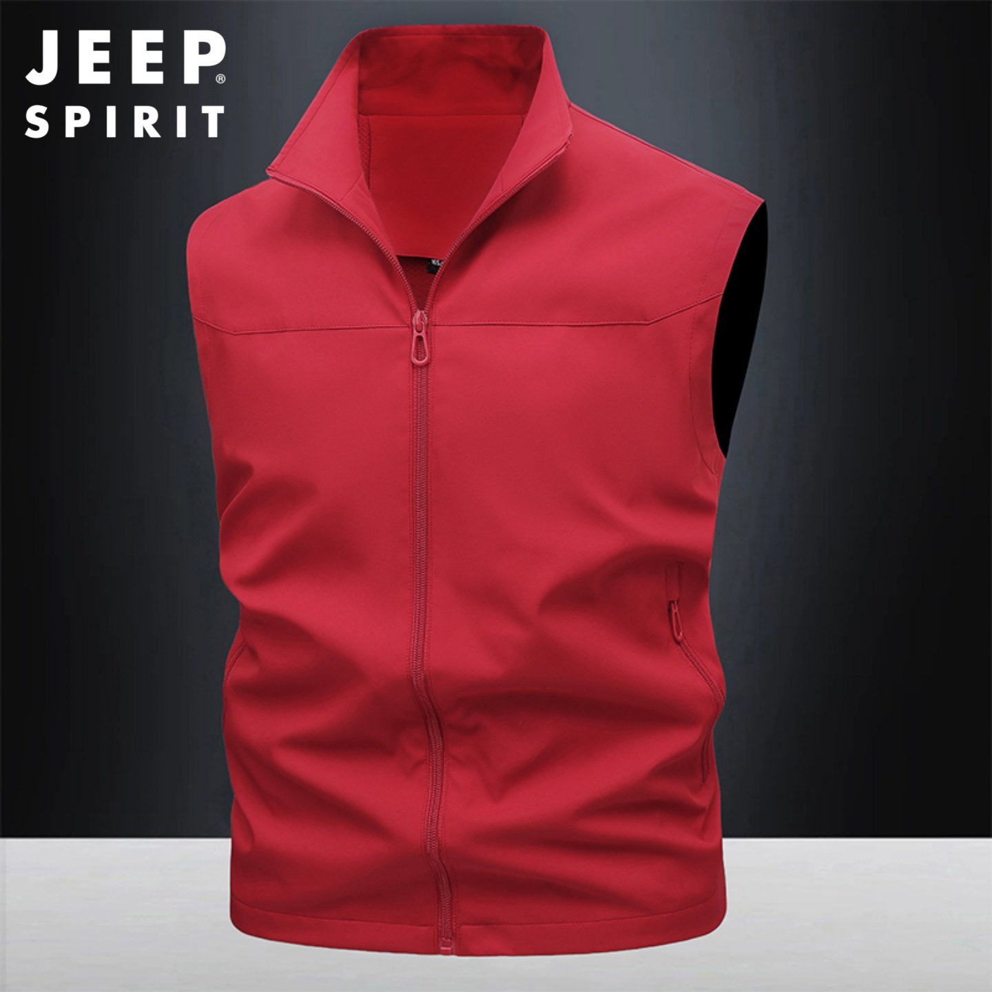 吉普休闲马甲男士春秋款户外宽松马夹本命年红色坎肩休闲运动外套,男装,常规马甲,淘宝优惠券,粉丝福利购,淘宝优惠卷