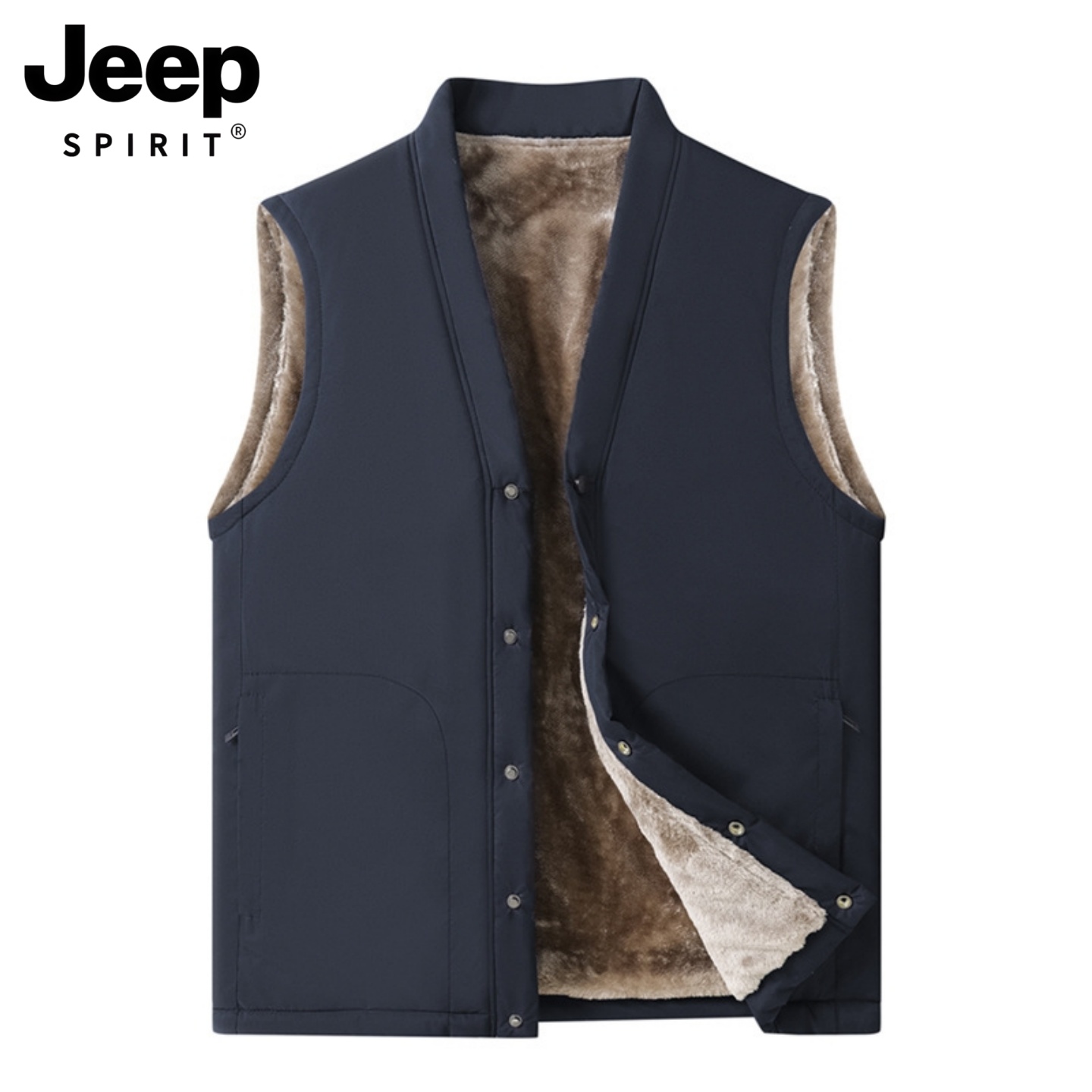 加绒加厚马甲男士中老年爸爸冬装