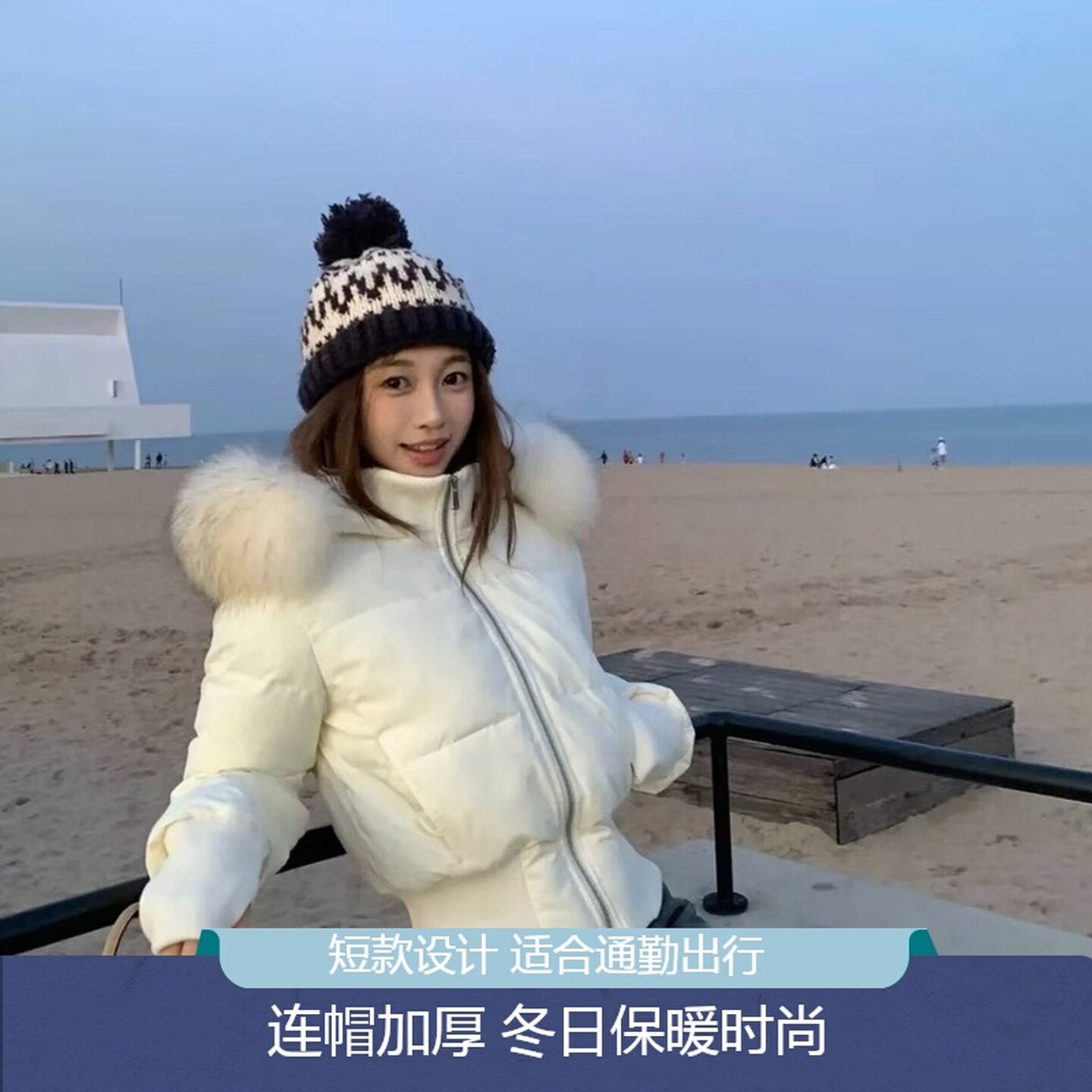 新款女士冬季保暖外套韩系加厚棉服修身型显瘦连帽小个子洋气时尚