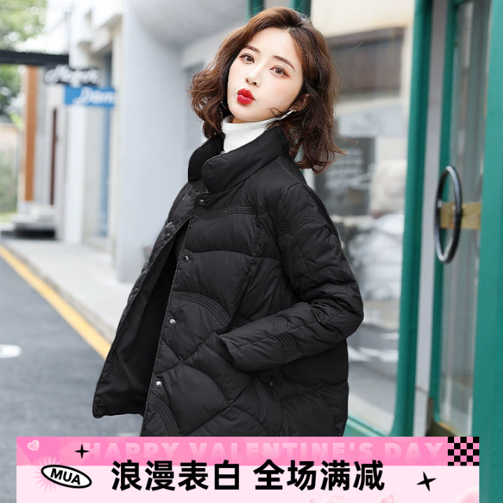 热销款韩版轻薄羽绒服女士高级感冬装外套新款修身显瘦鸭绒保暖衣