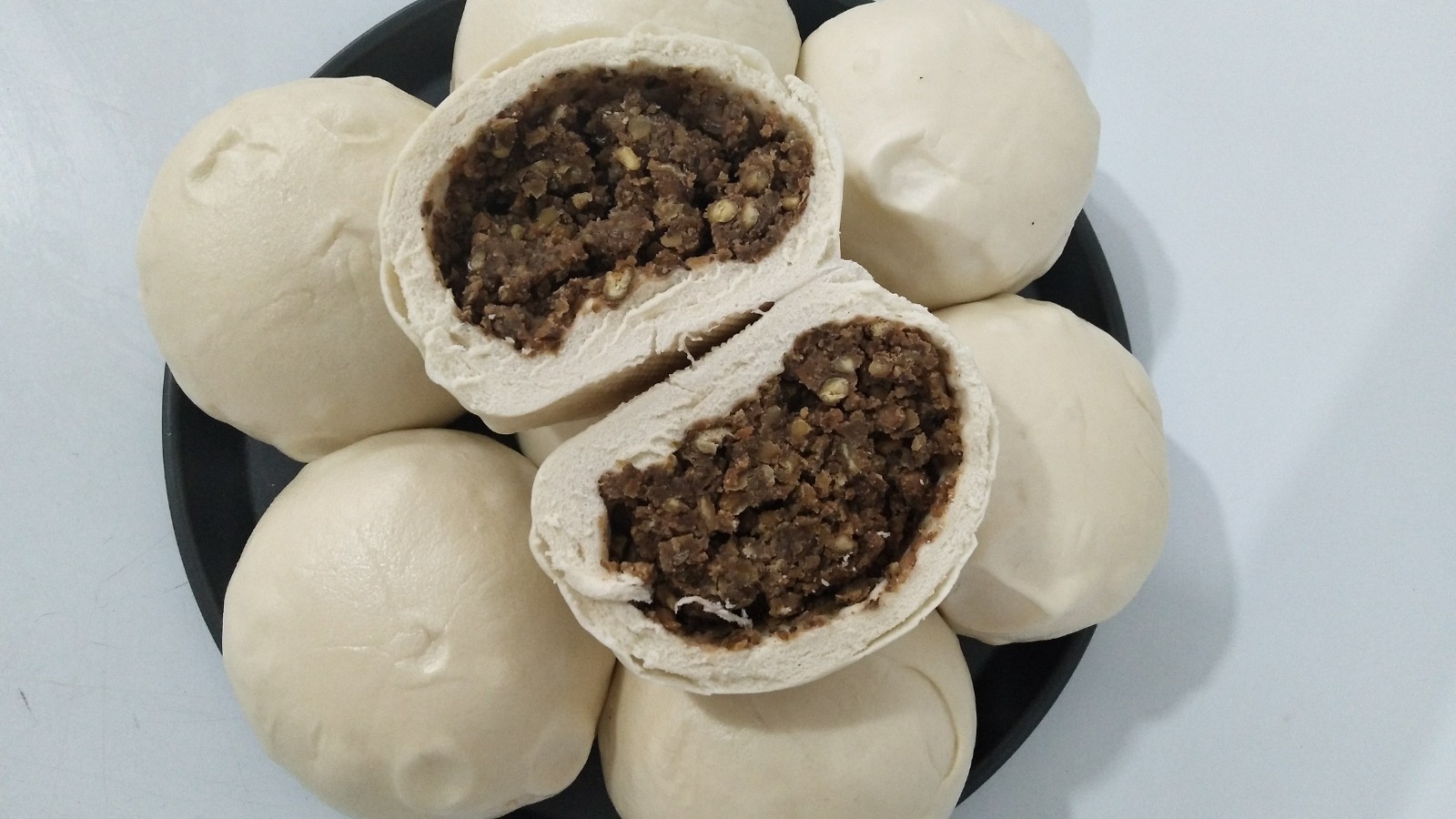 馍婆婆山东特色老面纯手工大豆包绿豆包每个200克10个一份