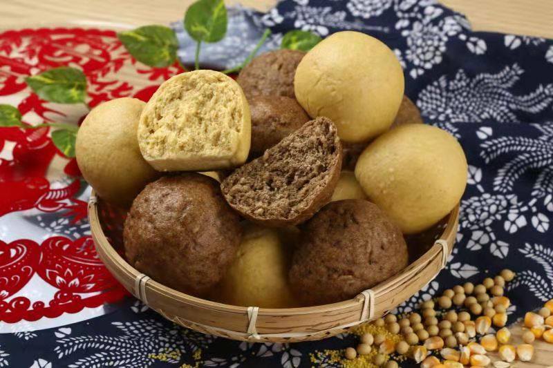 馍婆婆手工杂粮粗粮馒头黑麦玉米苦荞每个100克代餐饱腹无添加