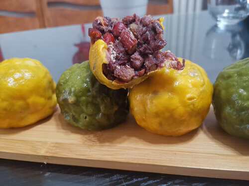 真材实料纯手工粘豆包果蔬粗粮