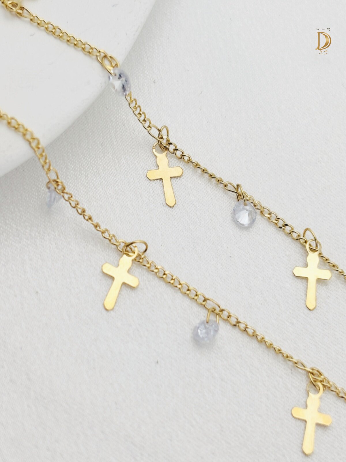COPPER CHAIN HANDMADE NAIL ART ZIRCON STAR ROSE CROSS LOOSE CHAIN DIY CHAIN ORNAMENT GOLD AND SILVER HARDWARE