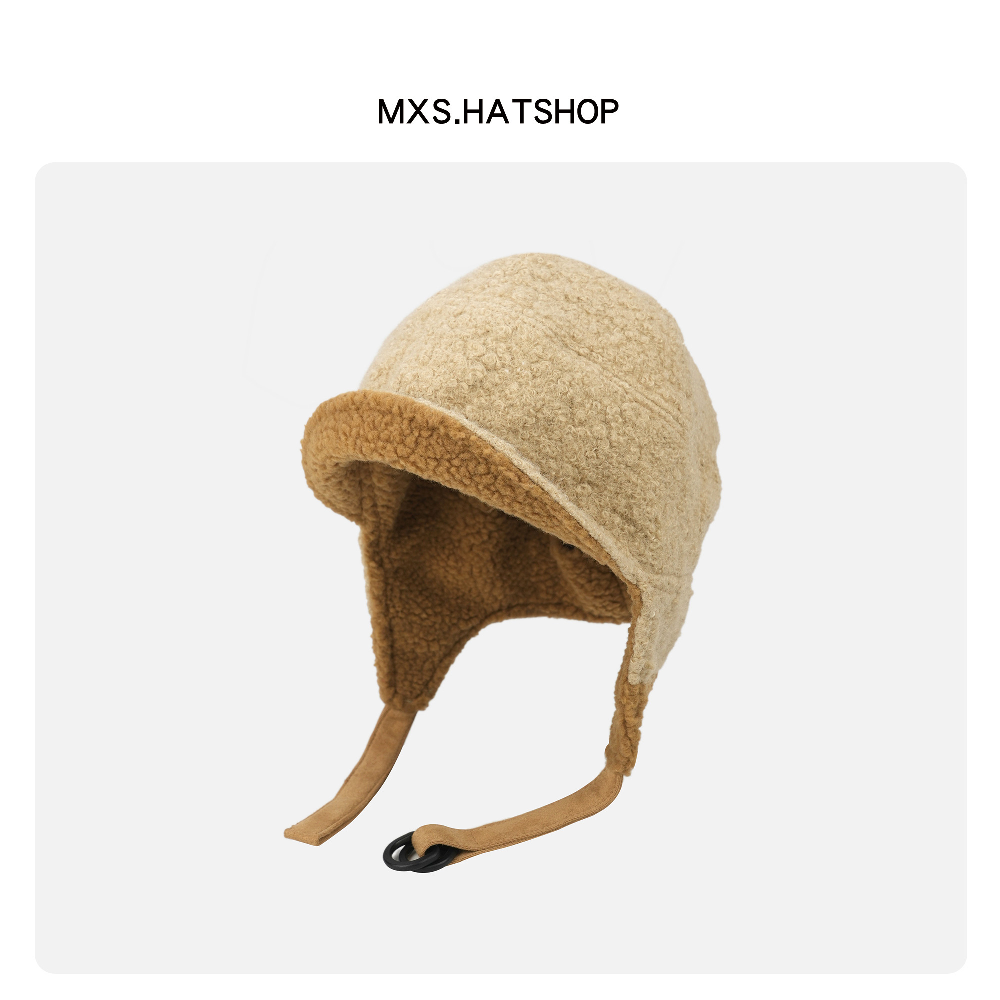 秋冬保暖可爱翻檐飞行帽