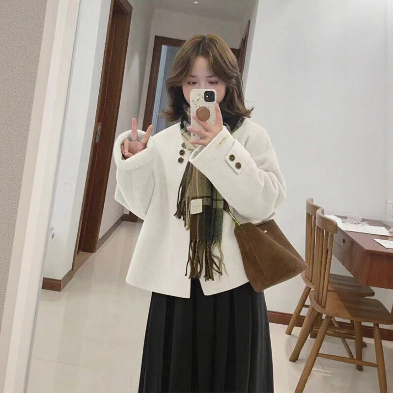 小香风套装女2025新款春秋冬毛呢外套圆领高级感小个子套装半身裙,女装/女士精品,时尚套装,淘宝优惠券,粉丝福利购,淘宝优惠卷