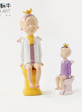 蓝色蜗牛我真的是天使 王的宝座 王中兴艺术原创家居装饰摆件礼物