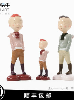 蓝色蜗牛艺术家王中兴原创 我真的是天使-走心  摆件饰品客厅创意