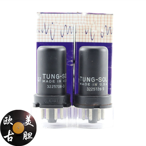 一批全新美国原盒tung-sol 6sq7/6g2p带黑铁身6sq7电子管