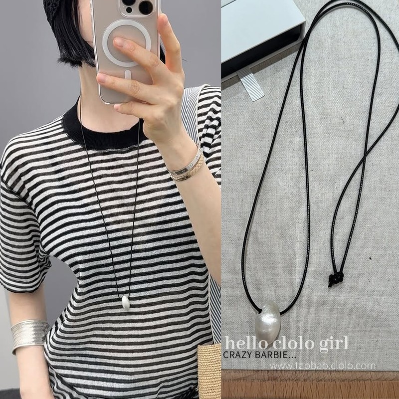 东大门helder家不规则椭圆项链长款韩系卫衣链子颈链小众设计配饰