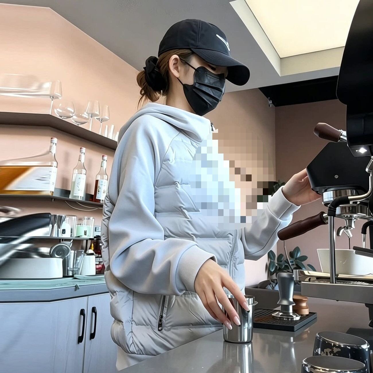 秋冬轻薄短款显瘦排骨羽绒棉服女
