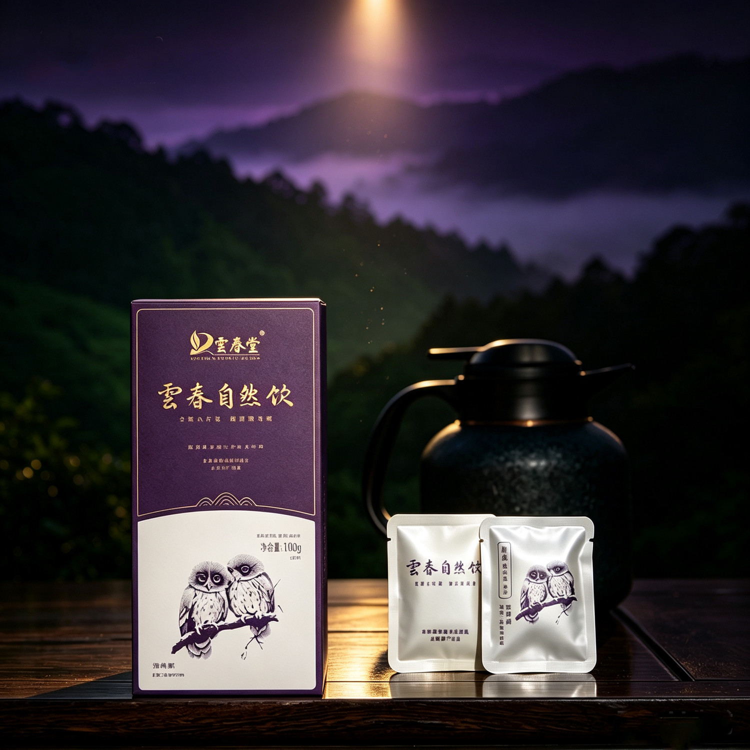 云南紫娟普洱生茶小方片茶饼中国风礼盒装送礼便携袋泡茶