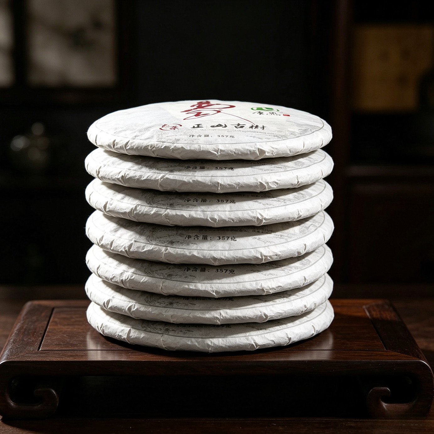 陈期十二年易武普洱茶熟茶古树茶云南七子饼茶2499克