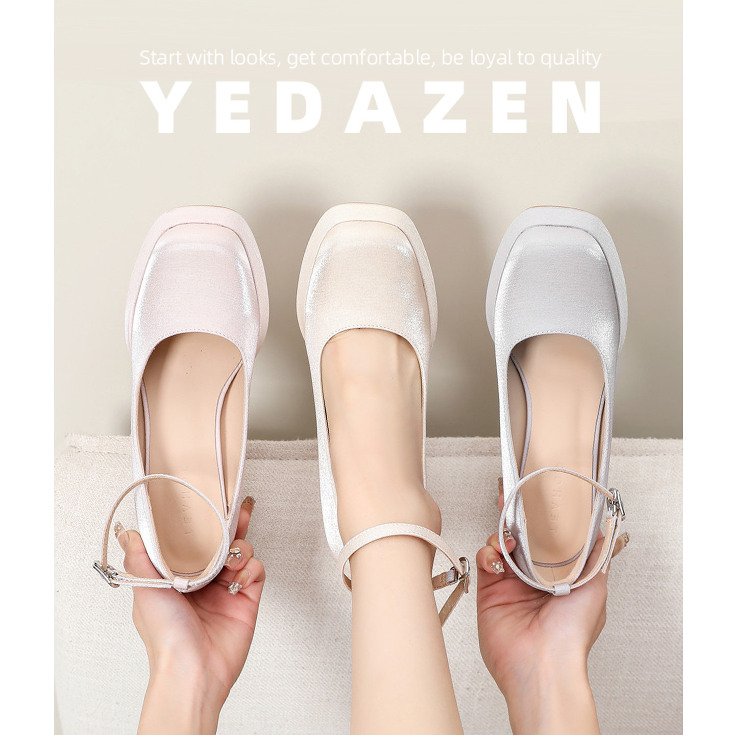 伴娘鞋日常可穿防水台超高跟鞋女婚鞋新娘鞋2026新款春季粗跟单鞋