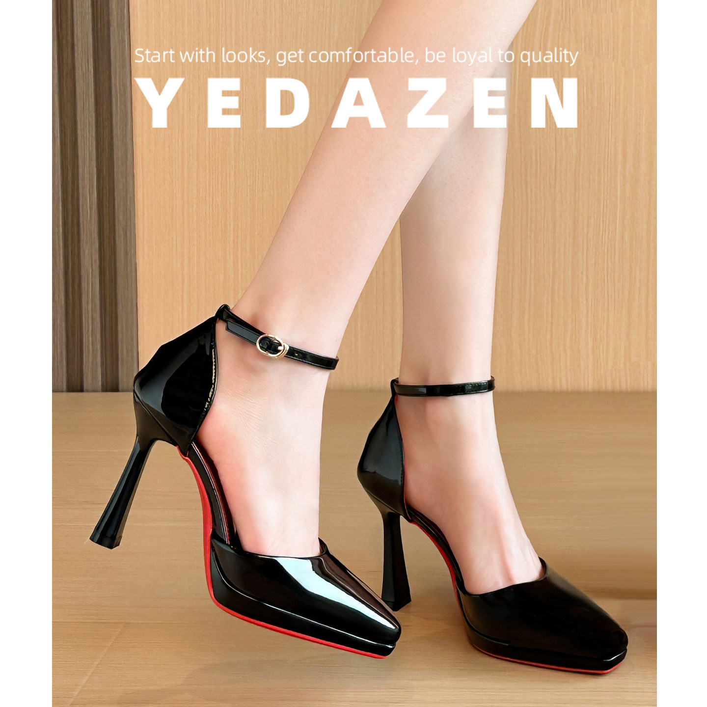 小个子黑色高跟鞋气质高级不累脚包头凉鞋女夏季2026新款粗跟单鞋