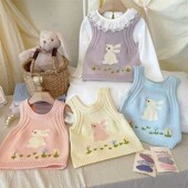 吊带款 女童毛衣背心春秋款 衣服婴儿女宝宝春装 秋季 休闲洋气儿童装