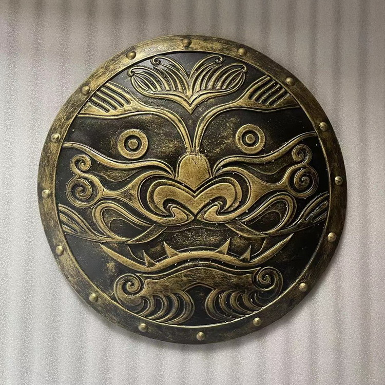 仿中国古代盾牌兵器 博物馆酒吧餐馆密室布景摆件抖音古装片 盾牌