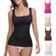 Seamless shaper Slim body Neck Square Top Tank Fit Women