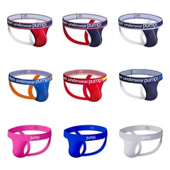 Open Back Jockstrap Men Double Ding U-convex Panties Low-Wai