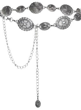 Western Metal Concho Belt Women Cowgirl Chain Belts Dress