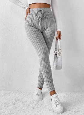 Tight fit high waist sport leggings women knitted yoga pants