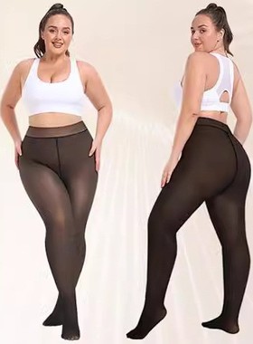 Fleece Lined Tights Leggings Women Thermal Warm Sheer 连裤袜