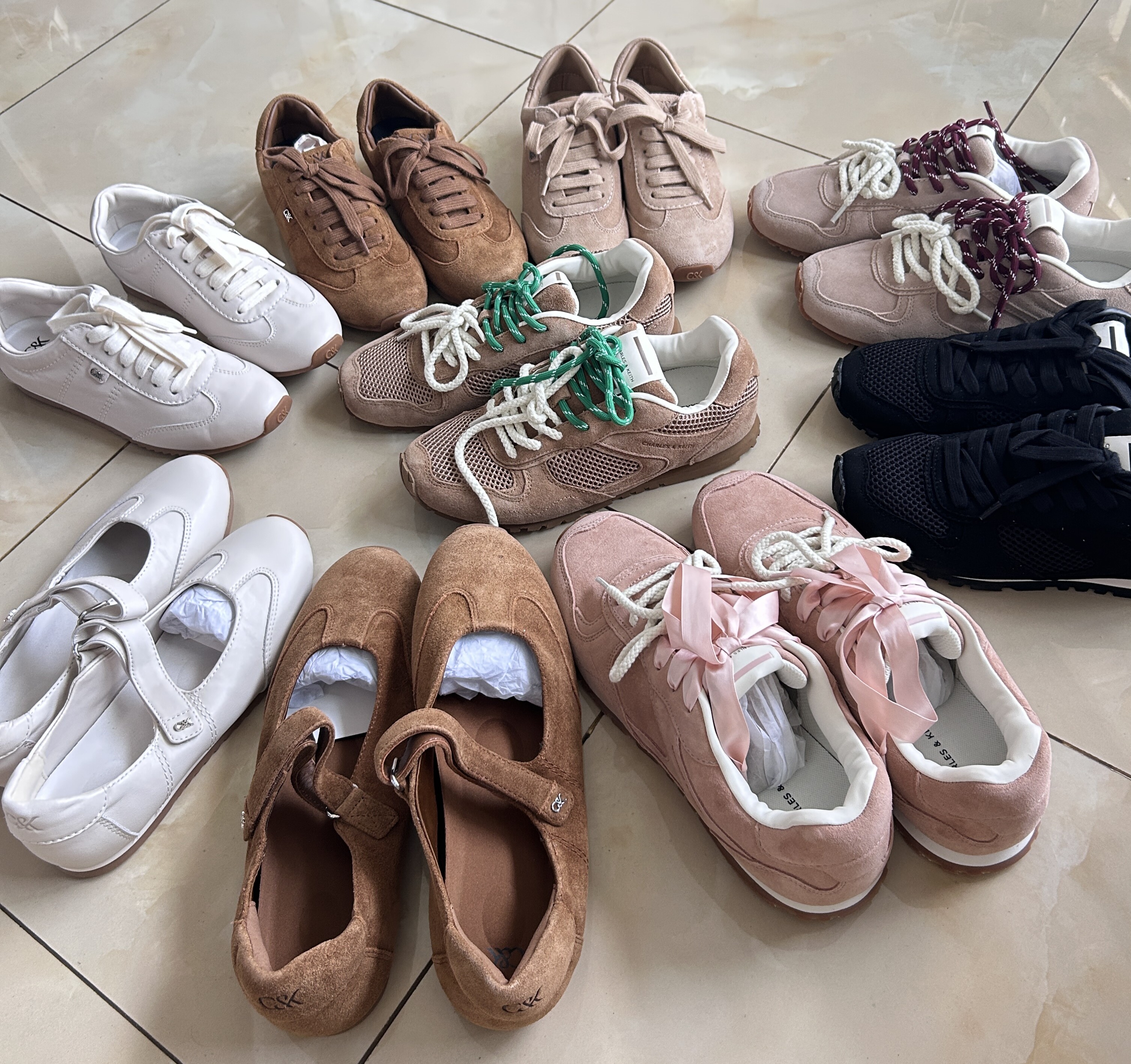 CHARLES&KEITH 女士平底玛丽珍鞋芭蕾德训鞋薄底休闲鞋正品断码