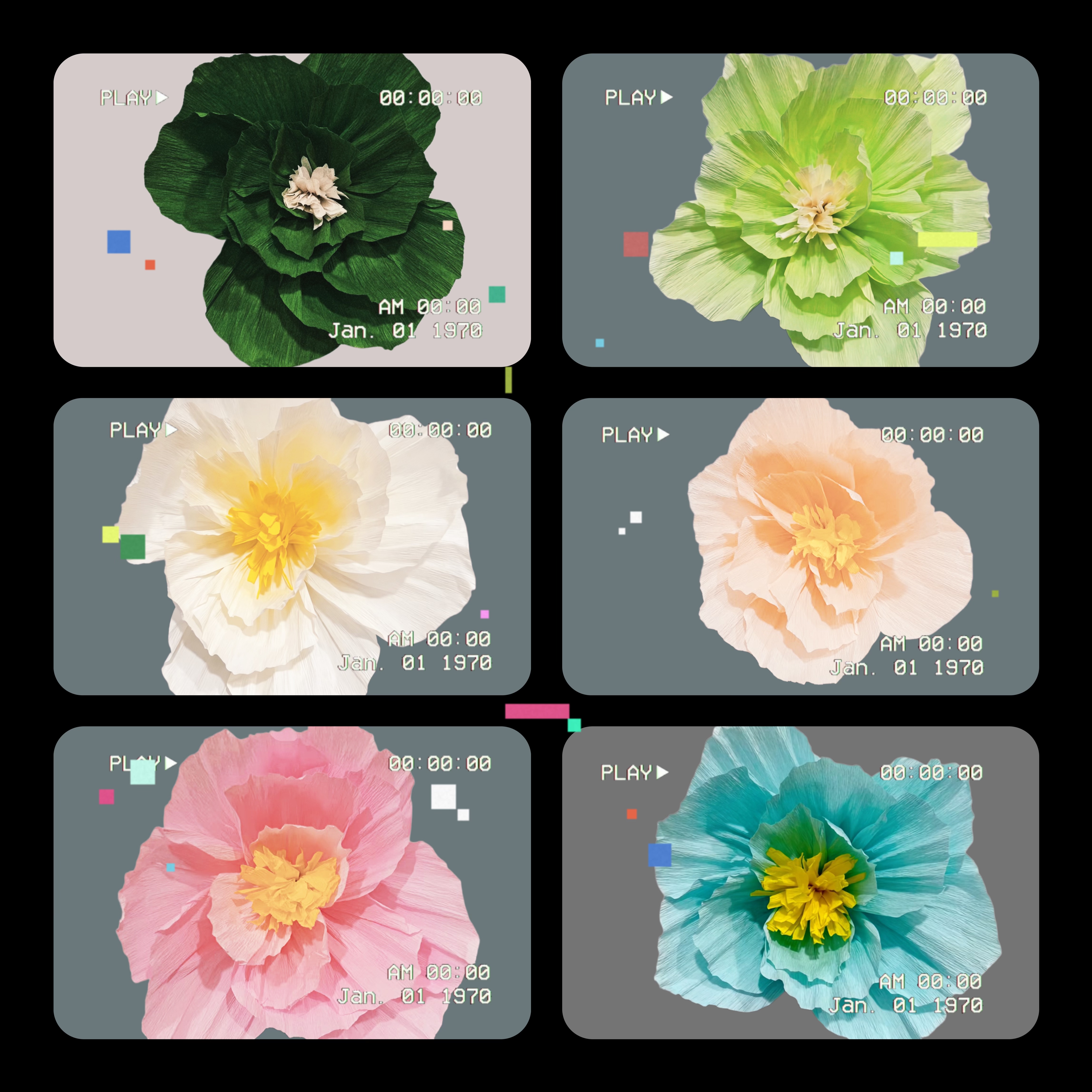 幼儿园环创材料彩色皱纹纸花朵文婚庆/商业花艺