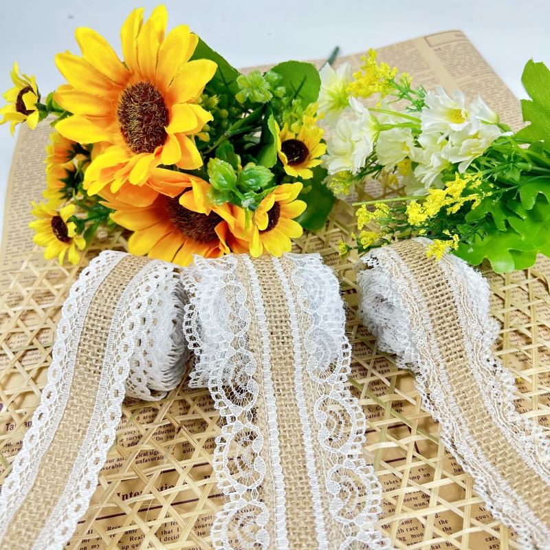 花边环创幼儿园装饰手工宽麻绳条