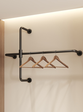 酒店同款黑色5.0挂衣架定制不锈钢黑钛民宿晾衣架宾馆浴室挂衣杆