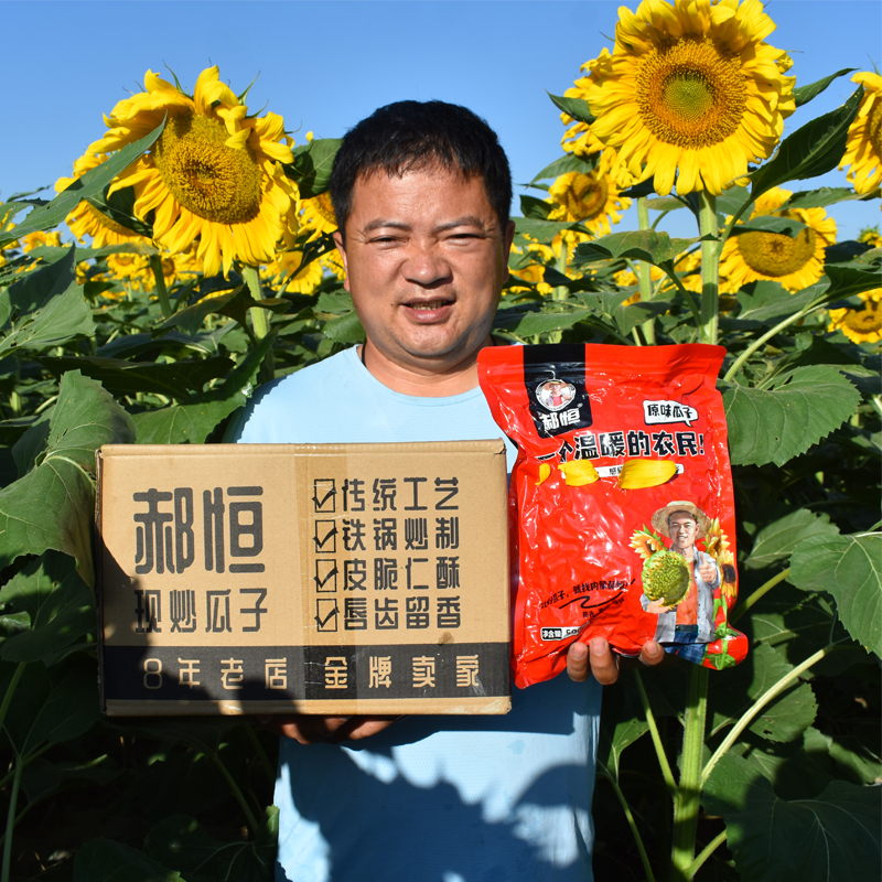 熟原味瓜子现炒葵花籽大颗粒新货内蒙古休闲零食品郝恒500g袋包邮