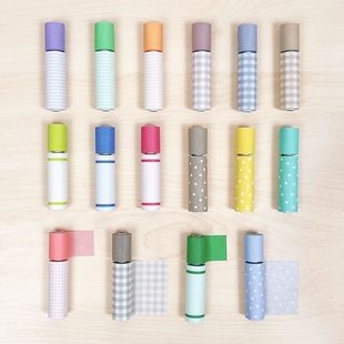 日本marks新品水性笔可书写和纸胶带可撕小卷型手帐周边素材2卷装