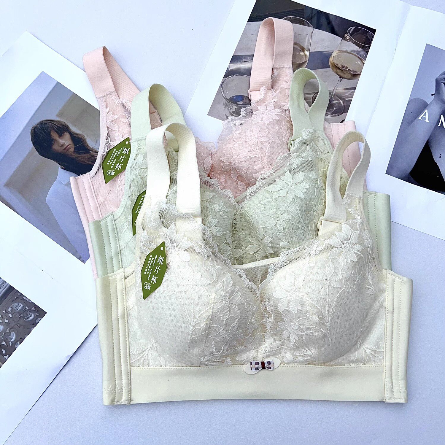 蕾丝抹胸防走光超薄无钢圈文胸