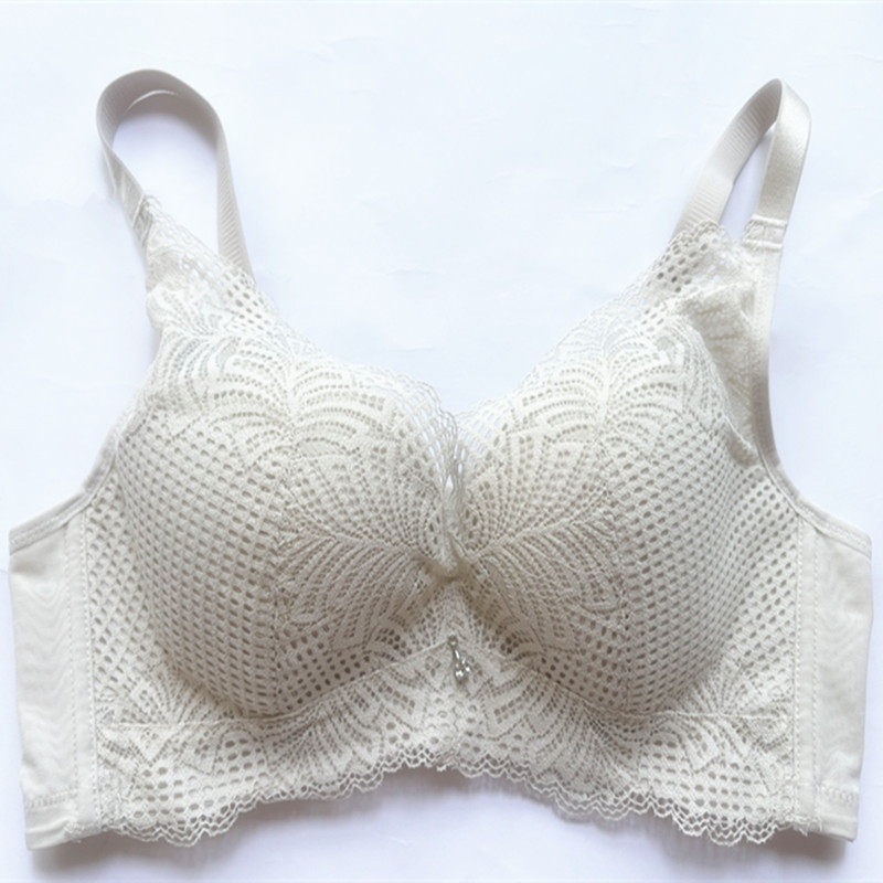 品牌蕾丝薄款舒适软钢圈文胸罩聚拢调整型收副乳上托女士内衣