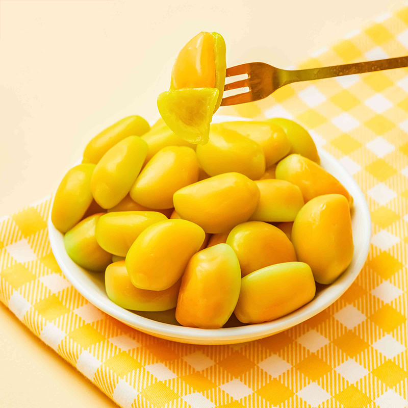 芒果味/桔子味剥皮软糖 休闲办公室网红水果味零食 200g约45颗